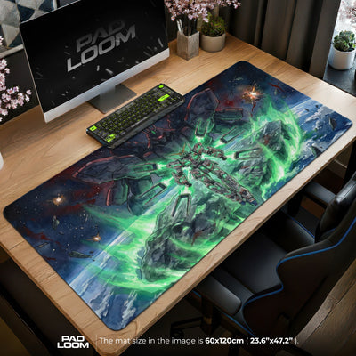 Unicorn Gundam Green Awakening Mouse Pad - Gundam Mat
