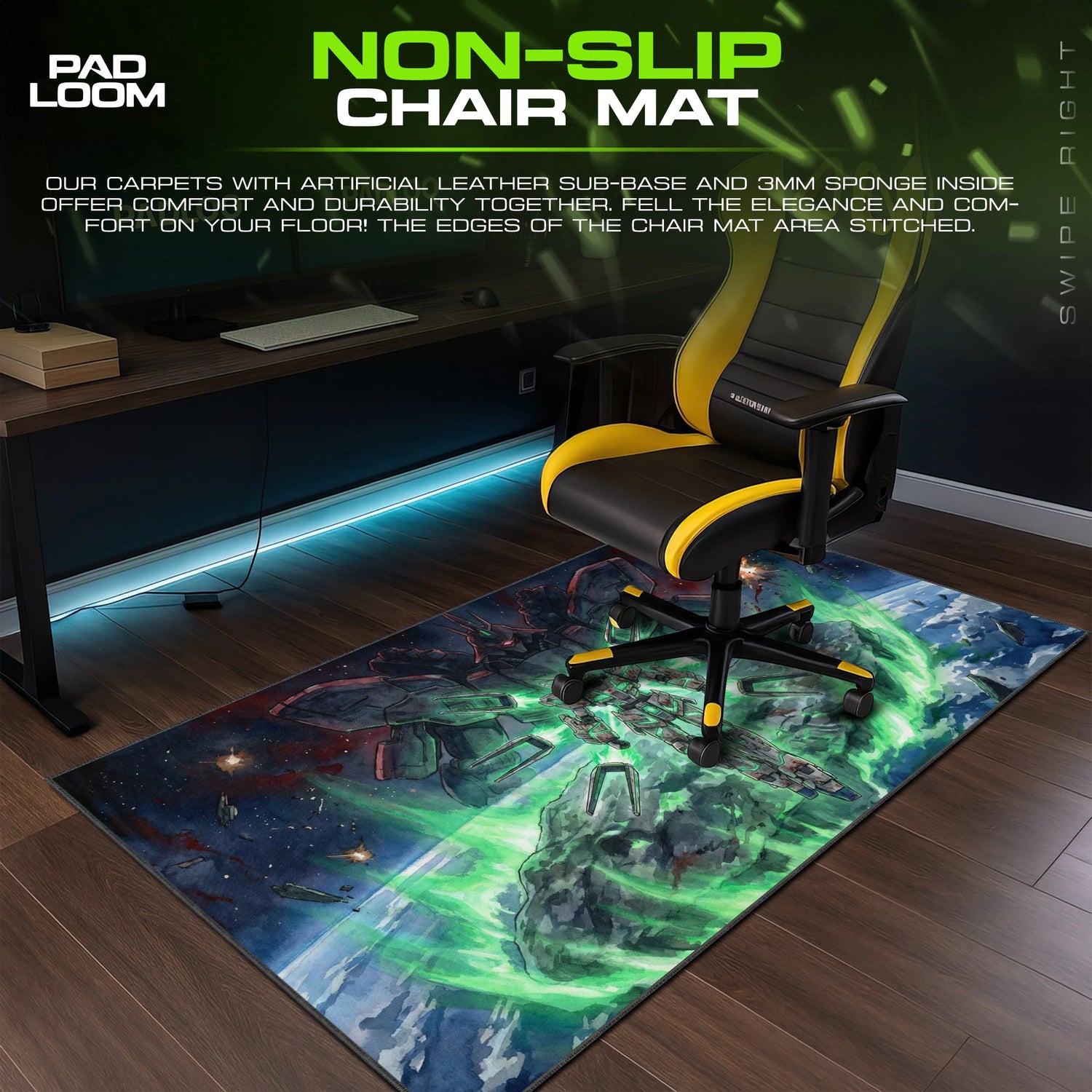 Unicorn Gundam Green Awakening Mouse Pad - Gundam Mat
