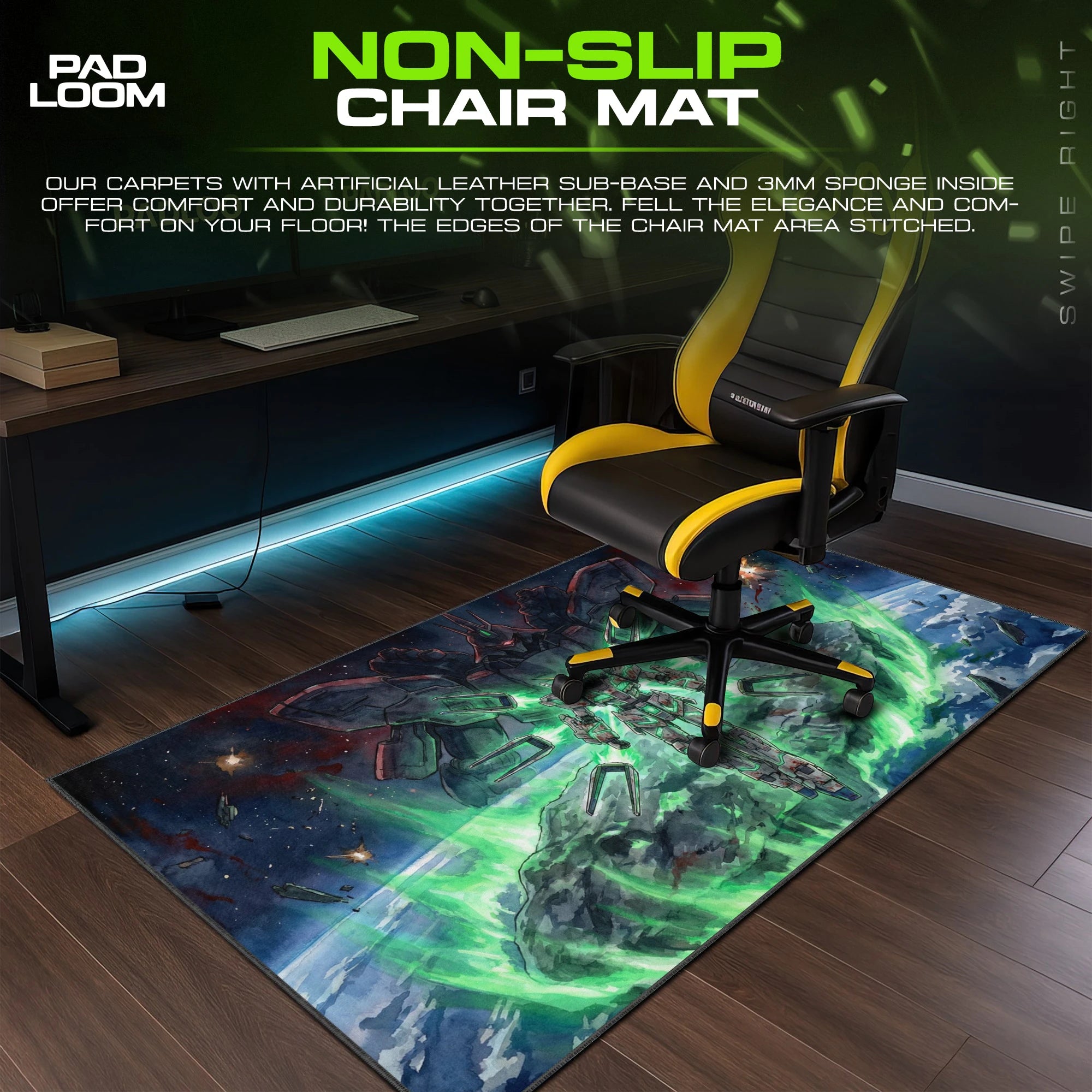Unicorn Gundam Green Awakening Mouse Pad - Gundam Mat