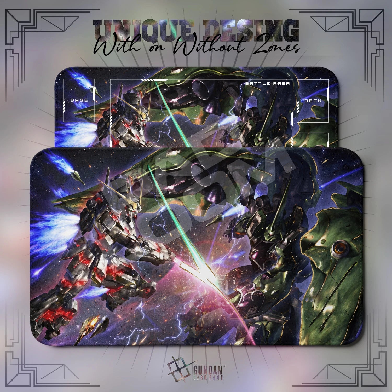 Unicorn vs Kshatriya Playmat - Gundam TCG Mat