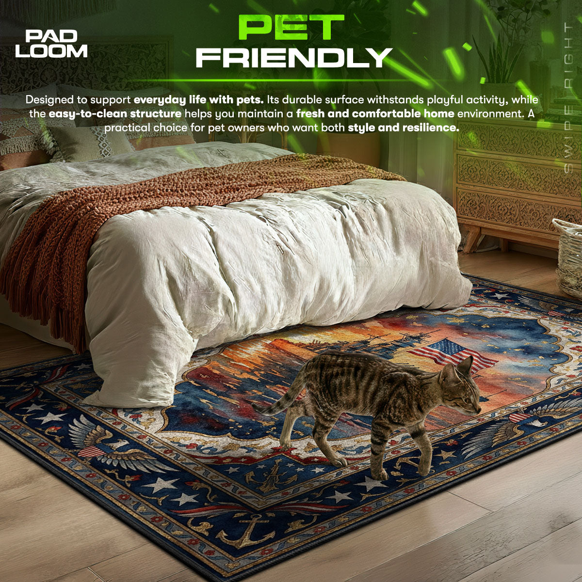 USS Missouri Liberty Rug - World of Warships Chair Mat