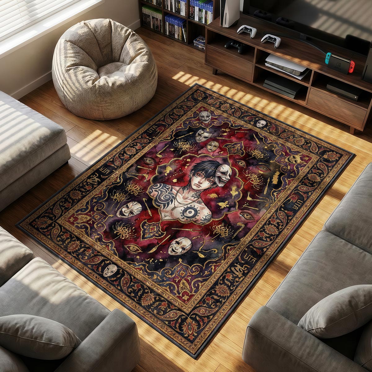 Uta Mask Maker Rug - Tokyo Ghoul Chair Mat