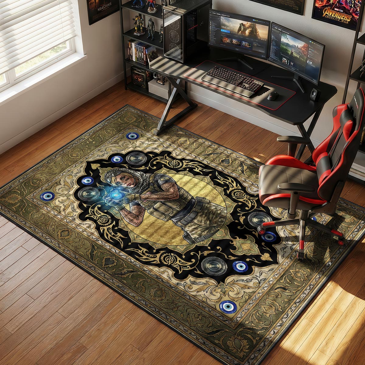 Valkyrie Intel Queen Rug - Rainbow Six Siege Chair Mat