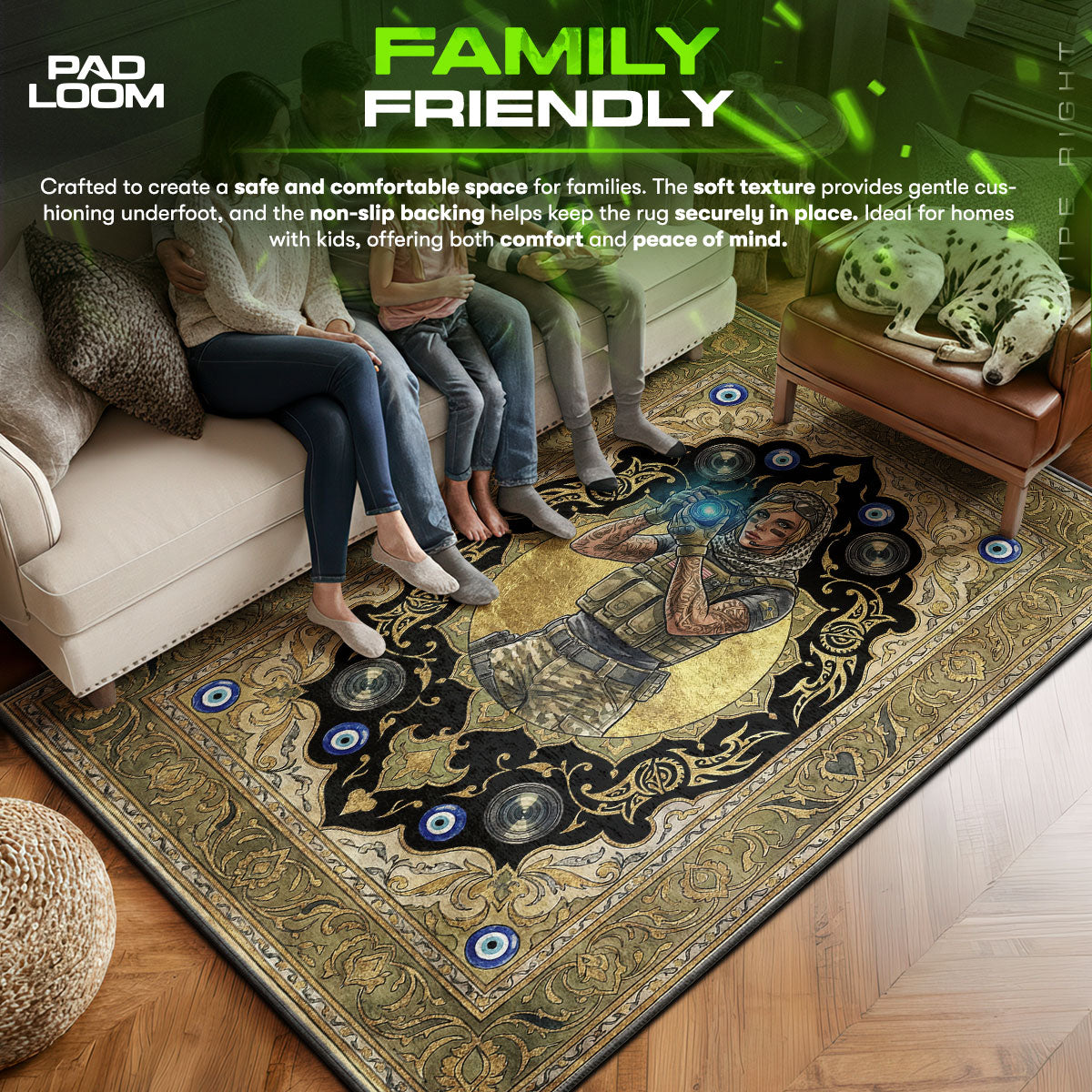 Valkyrie Intel Queen Rug - Rainbow Six Siege Chair Mat