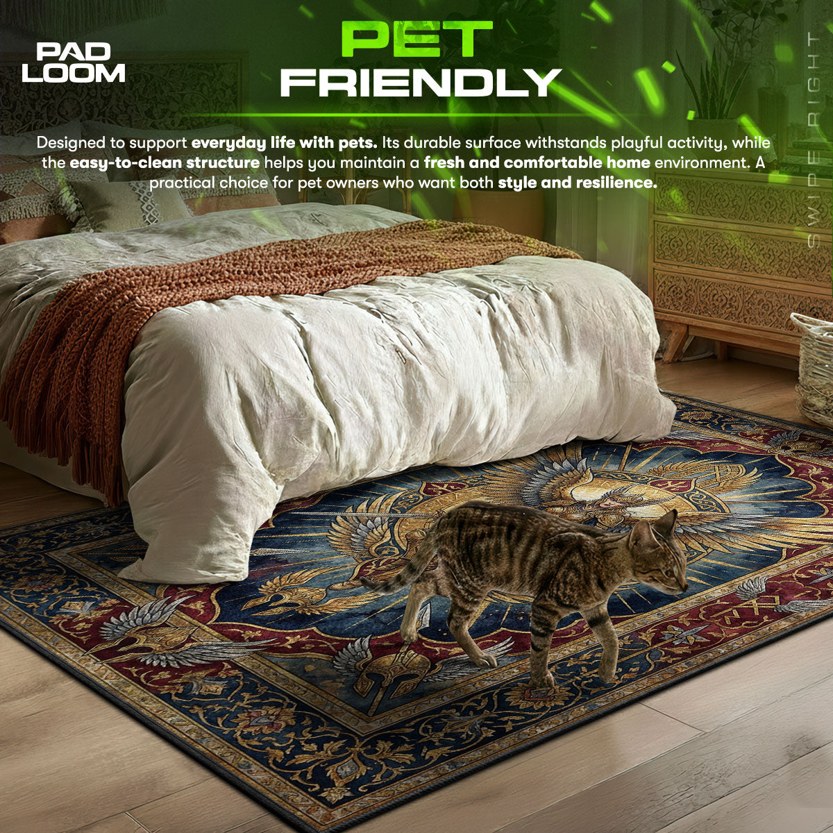 Valkyrie Winged Warrior Rug - God of War Chair Mat