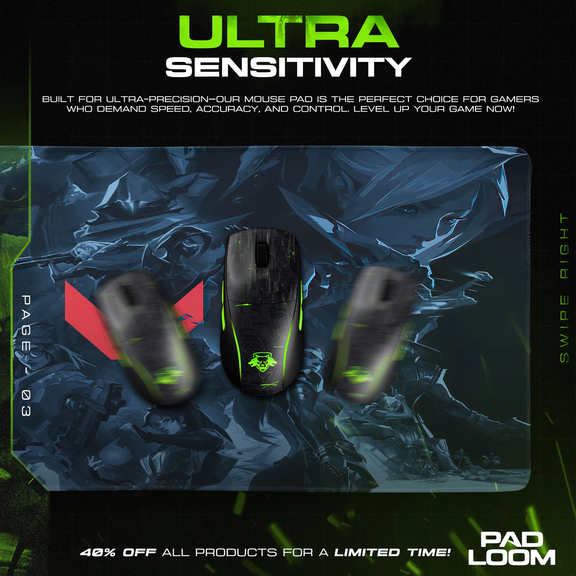 Valorant Agent Roster Mouse Pad, Tactical FPS Gaming Desk Mat