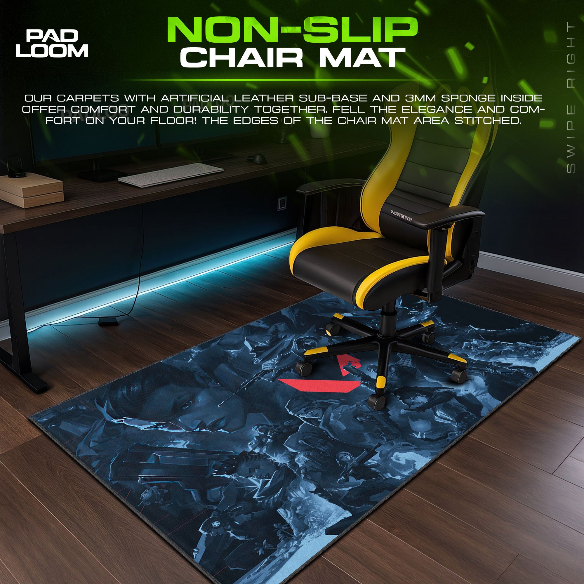 Valorant Agent Roster Mouse Pad, Tactical FPS Gaming Desk Mat