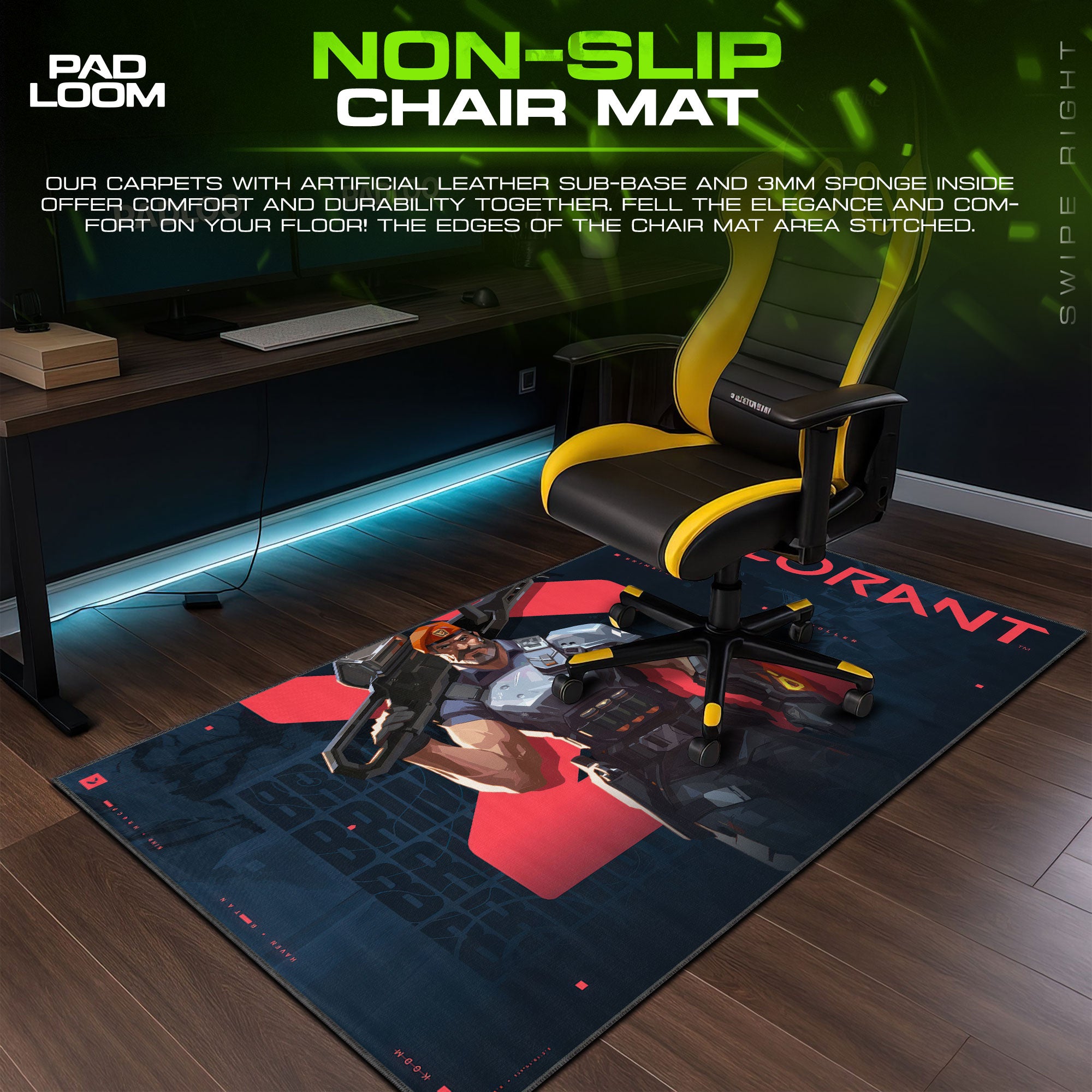 Valorant Brimstone Mouse Pad, MOBA Gamer Desk Mat