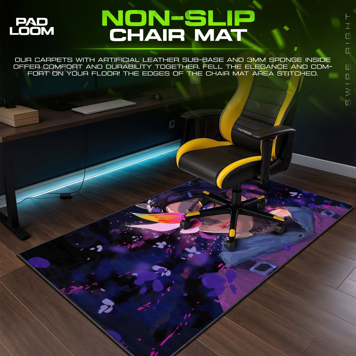 Valorant Clove Butterfly Mouse Pad, MOBA Gamer Desk Mat Padloom
