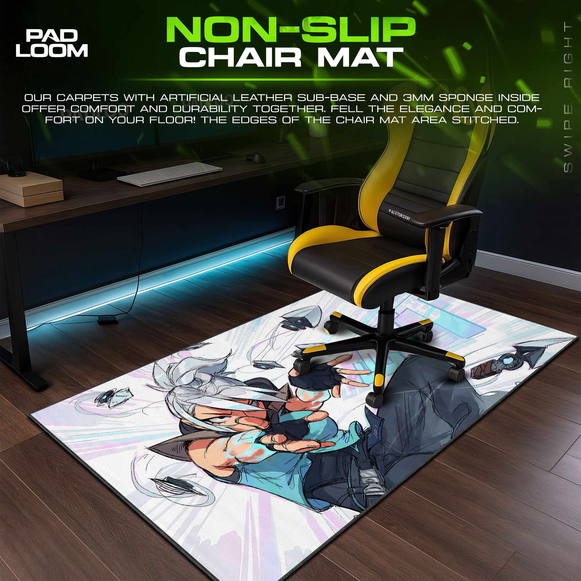 Valorant Jett Knives Mouse Pad, MOBA Gamer Desk Mat