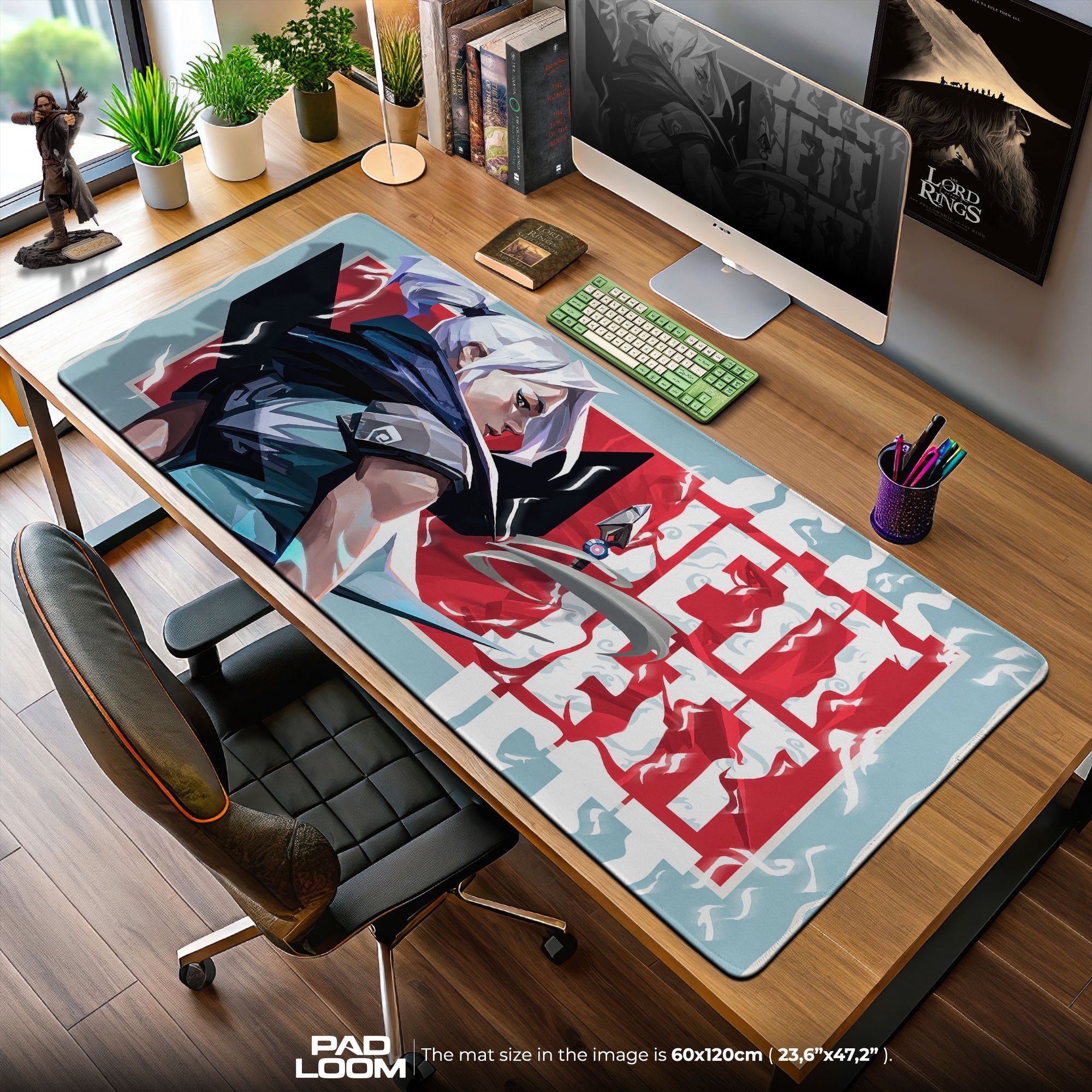 Valorant Jett Mouse Pad, MOBA Gamer Desk Mat