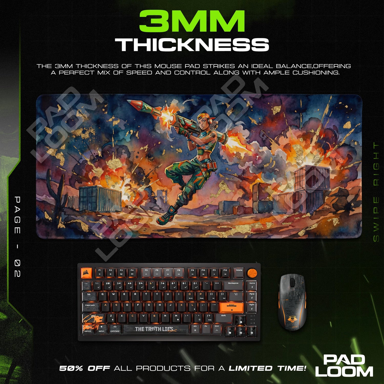 Valorant Rocket Rush Mouse Pad - Valorant Desk Mat