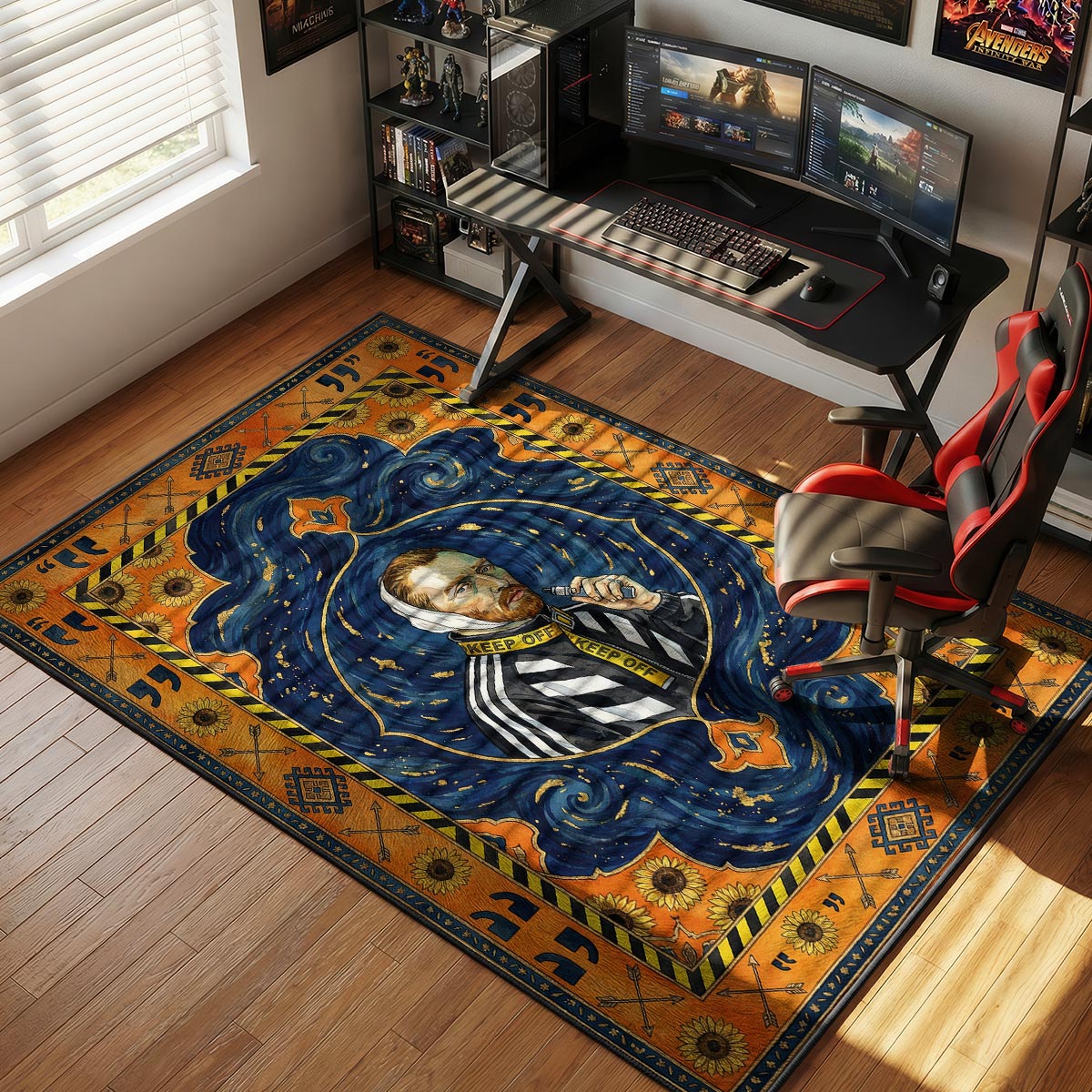 Vincent van Gogh Off-White Starry Night Rug - Hypebeast Floor Mat