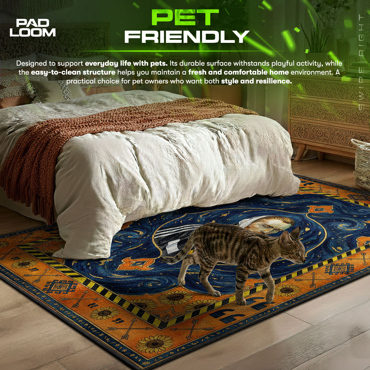 Vincent van Gogh Off-White Starry Night Rug - Hypebeast Floor Mat