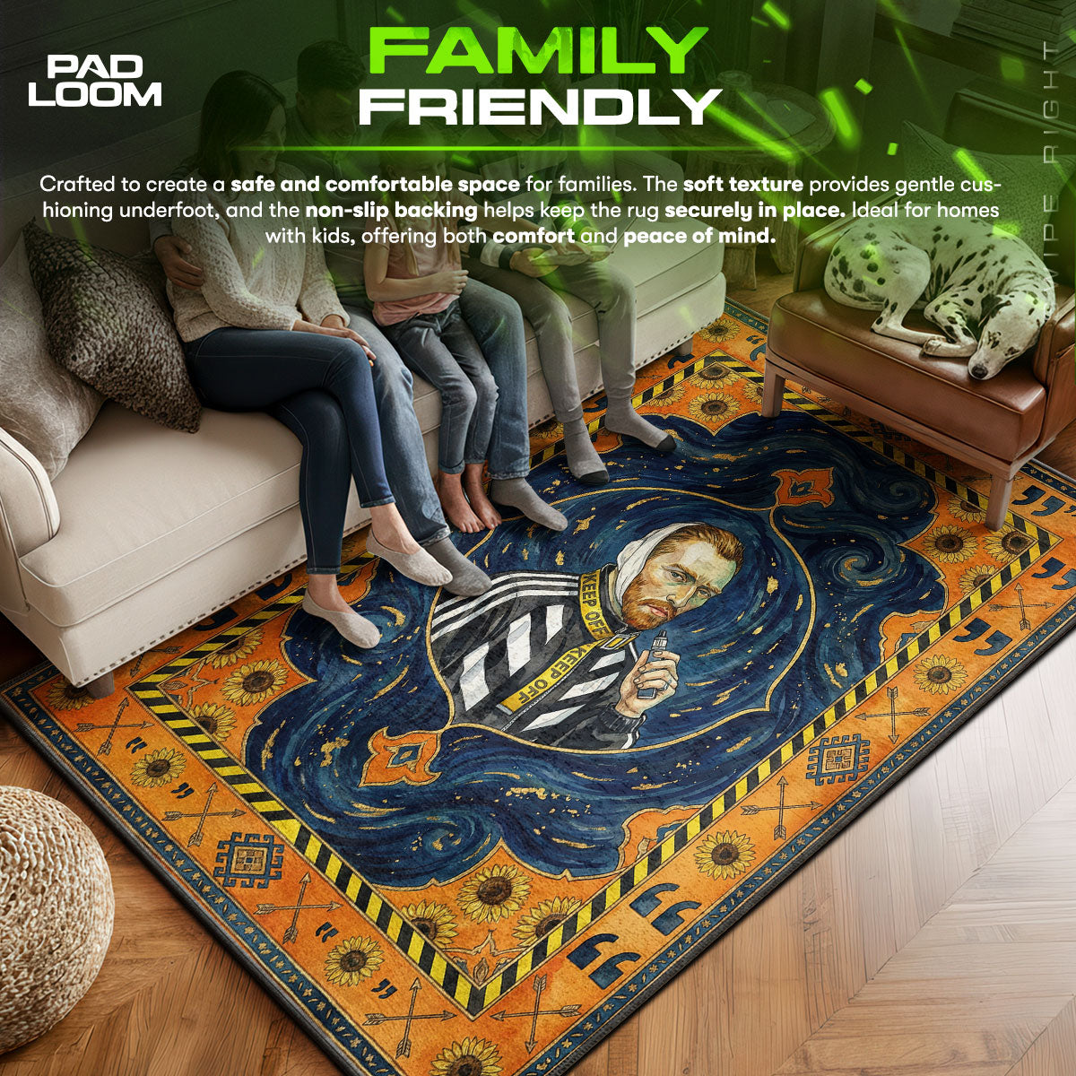 Vincent van Gogh Off-White Starry Night Rug - Hypebeast Floor Mat