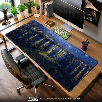 Van Gogh Starry Night Over the Rhône Mouse Pad, Art Desk Mat