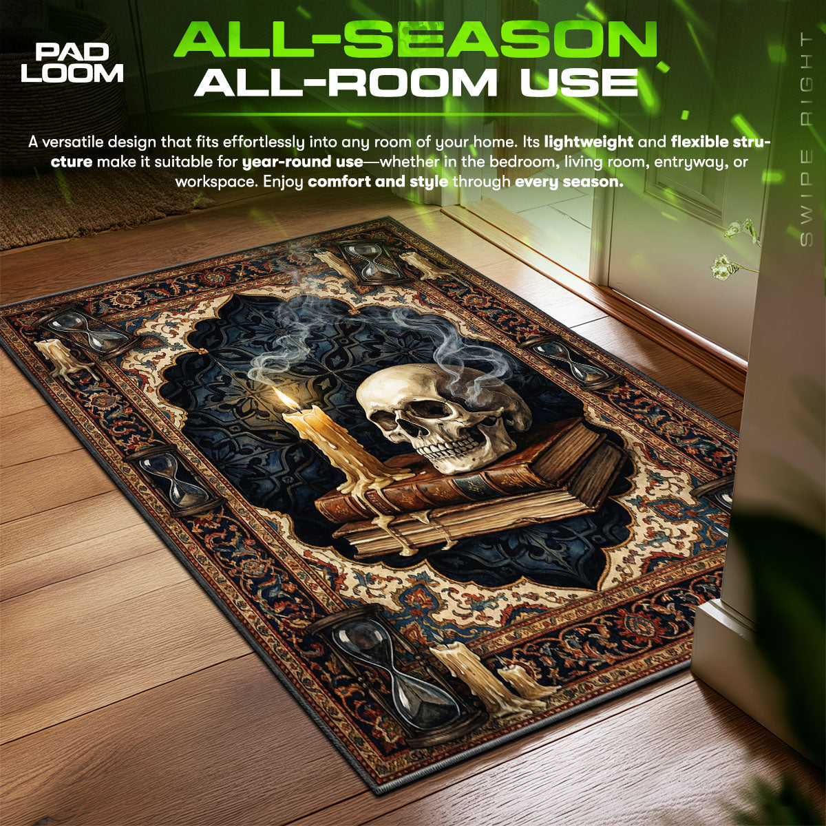 Detailed close-up of Vanitas rug pattern