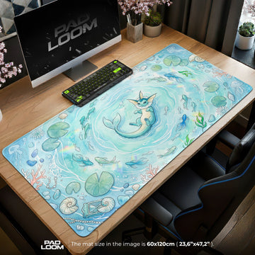 Vaporeon Coral Pool Mouse Pad - Pokemon Desk Mat
