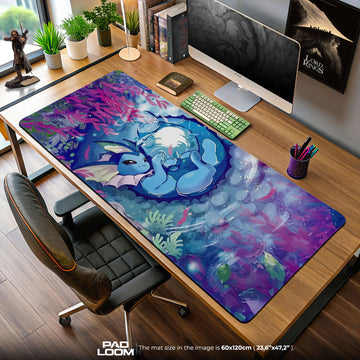 Vaporeon Ocean Dream Mouse Pad, Water-Type Gaming Desk Mat