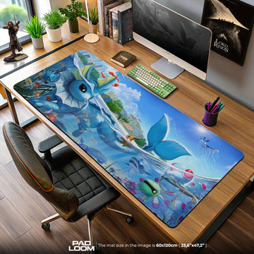 Vaporeon Ocean Mouse Pad, Pokémon Water Desk Mat