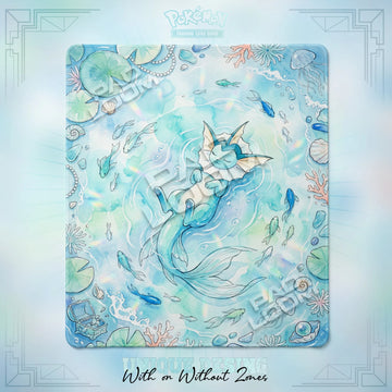 Vaporeon Tidal 2-player Pokemon TCG playmat, 24x28 in duel mat design