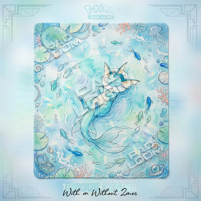 Vaporeon Tidal Playmat - 2 Player Pokemon TCG Mat