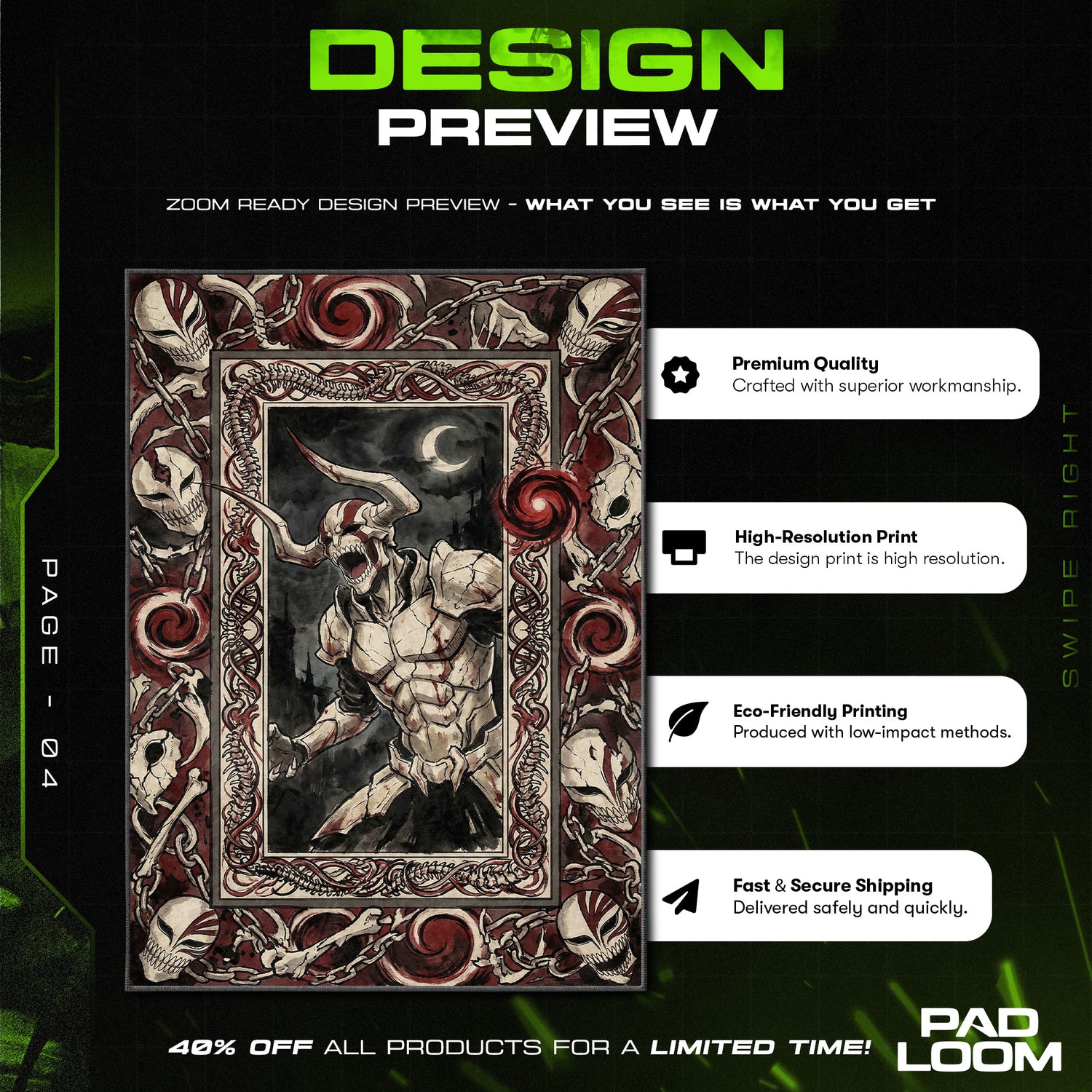 Vasto Lorde Ichigo Gotischer Teppich - Bleach Stuhlmatte