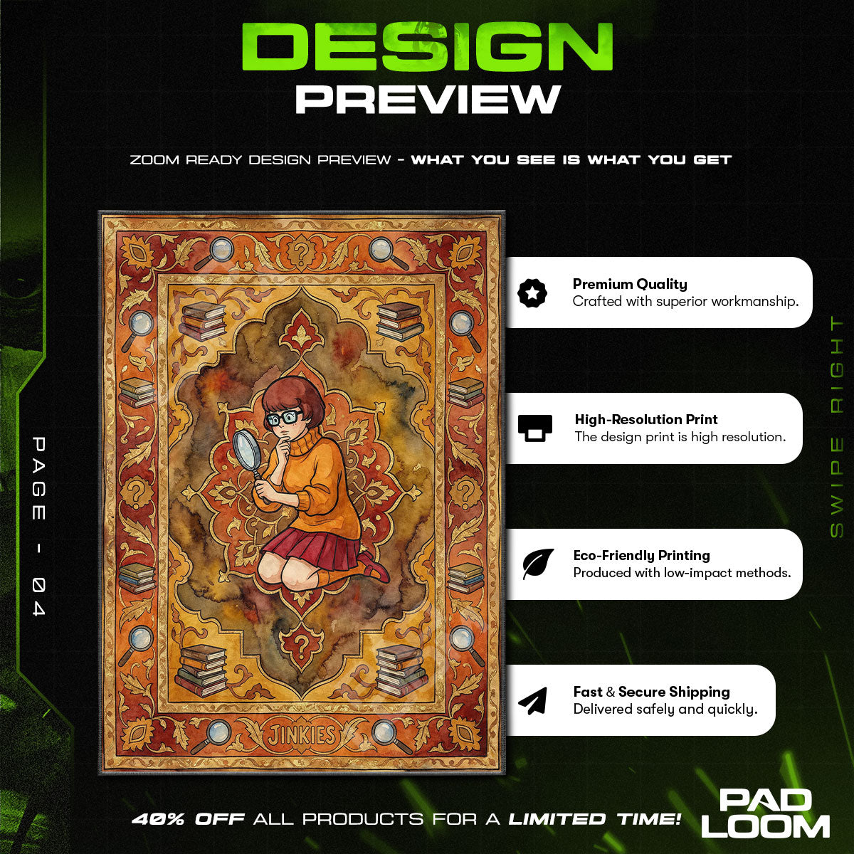Velma Jinkies Scooby Doo Cartoon Area rug — main product view
