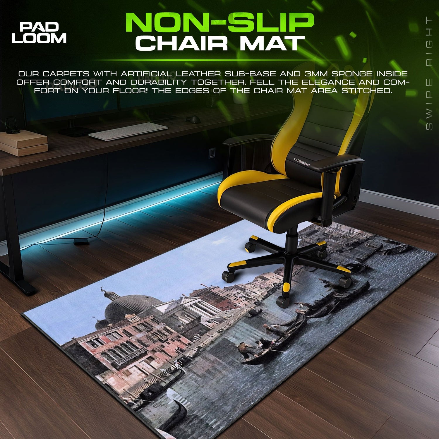 Venice Grand Canal Mouse Pad, Classical Art Gaming Desk Mat Padloom