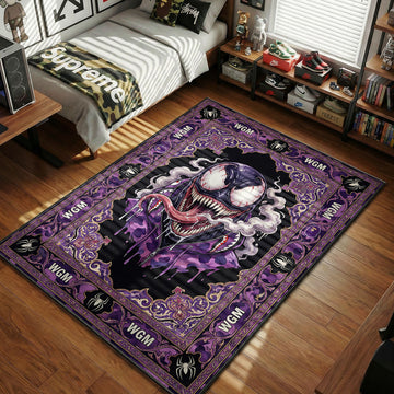 Marvel Venom Bape Purple Shark Camo Hoodie hypebeast area rug
