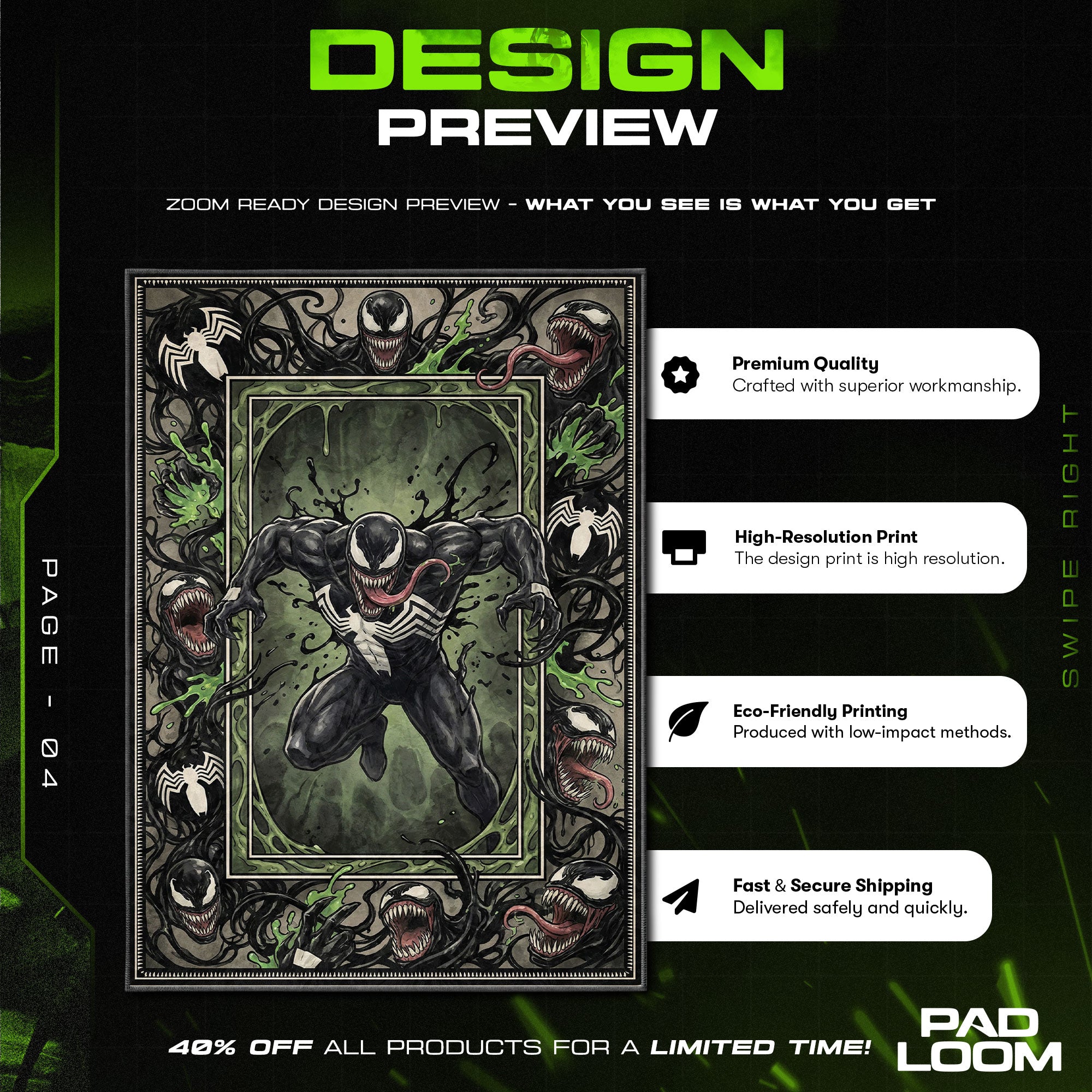 Chair character design printed on rug
