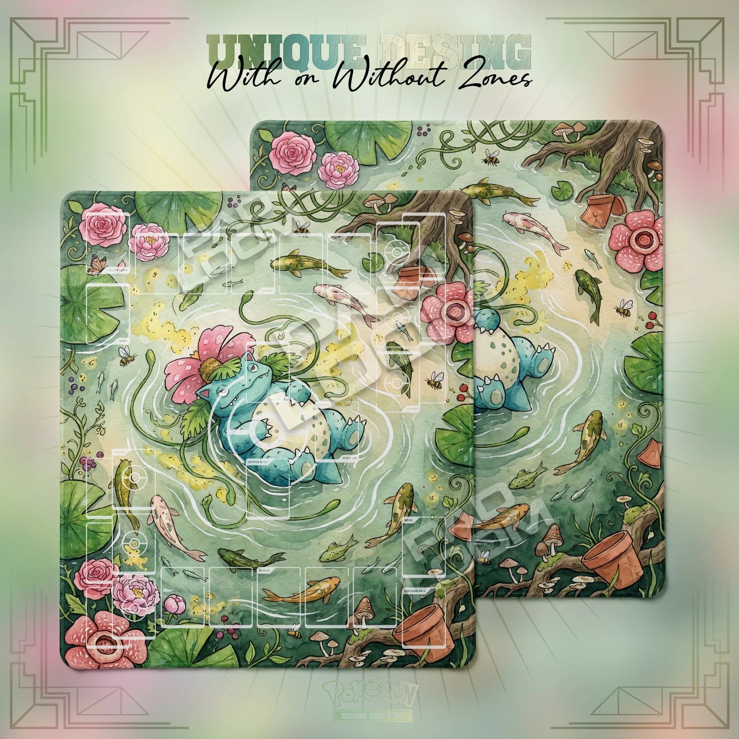 Venusaur Bloom Playmat - 2 Player Pokemon TCG Mat