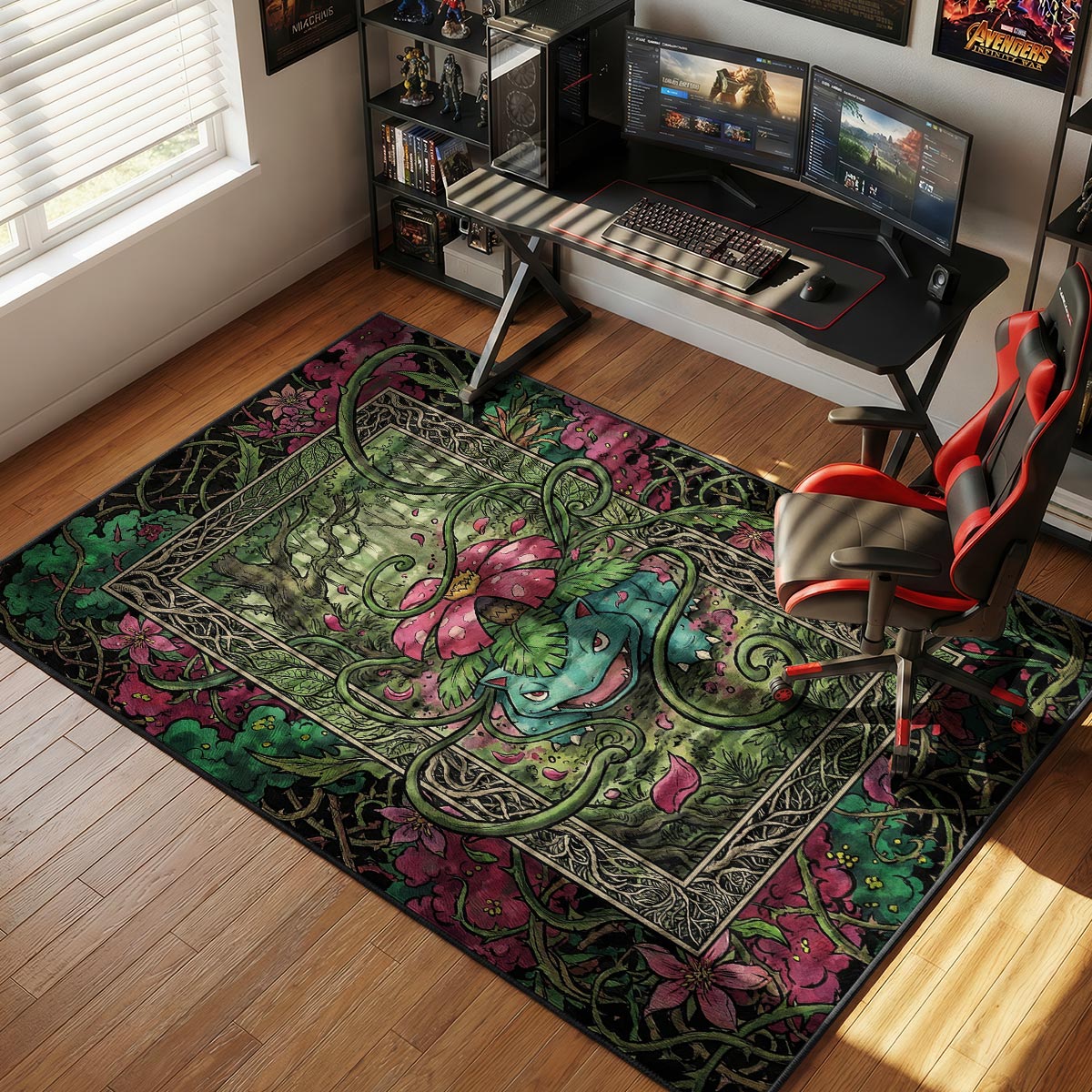 Venusaur Botanical Forest Pokémon Chair rug — main product view