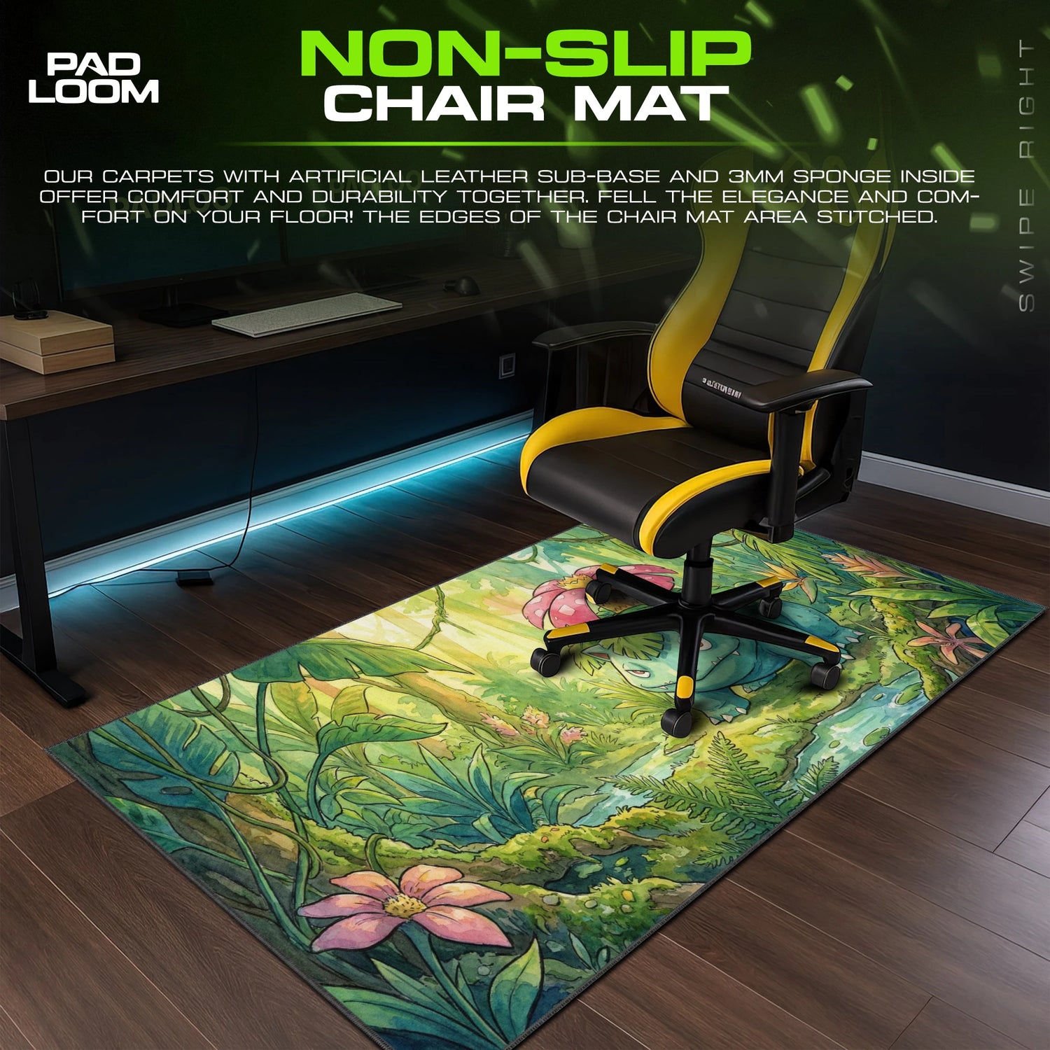 Venusaur Emerald Canopy Mouse Pad - Pokemon Desk Mat