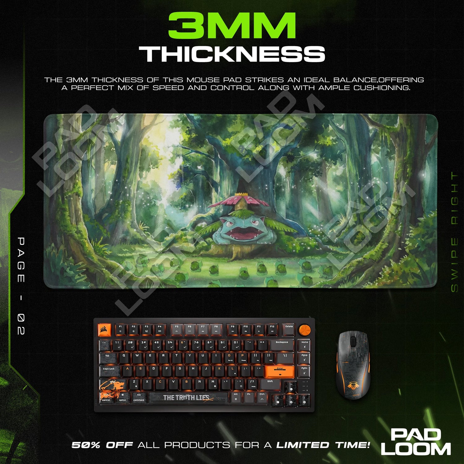 Venusaur Forest Throne Mouse Pad - Pokemon Desk Mat