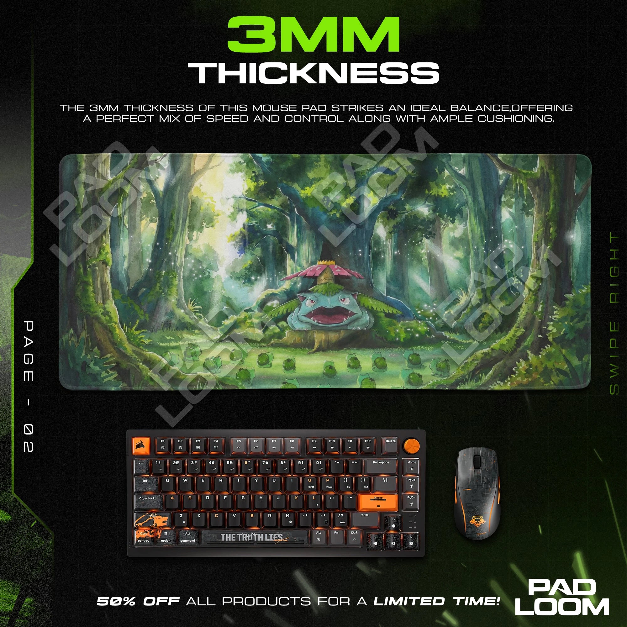 Venusaur Forest Throne Mouse Pad - Pokemon Desk Mat