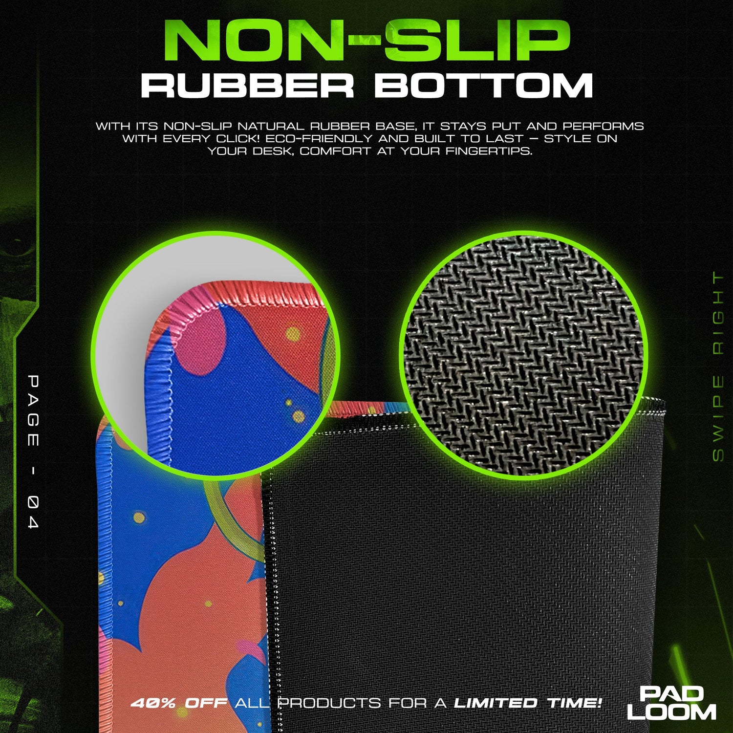 Venusaur Petal Vortex Mouse Pad, Pokémon Jungle Bloom Gaming Desk Mat Padloom