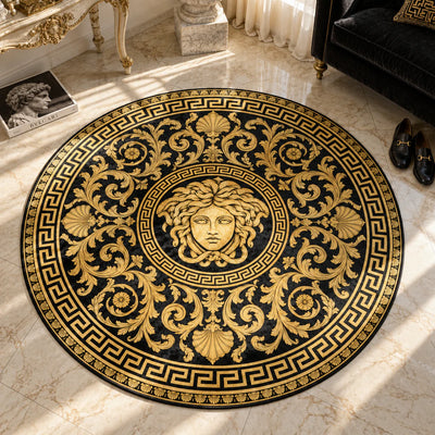 Versace Acanthus Round Rug - Hypebeast Chair Mat
