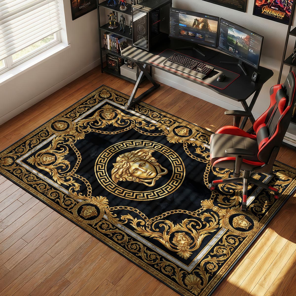 Versace Medusa Baroque Rug - Italian Luxury Floor Mat