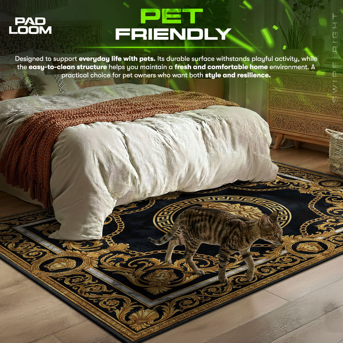 Versace Medusa Baroque Rug - Italian Luxury Floor Mat