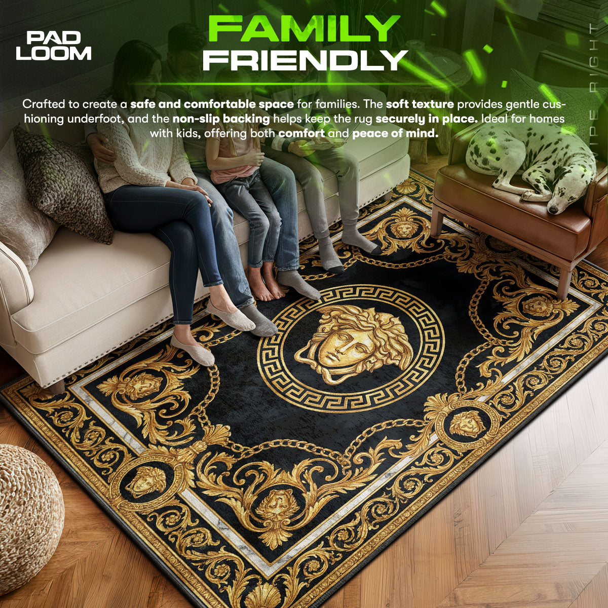 Versace Medusa Baroque Rug - Italian Luxury Floor Mat