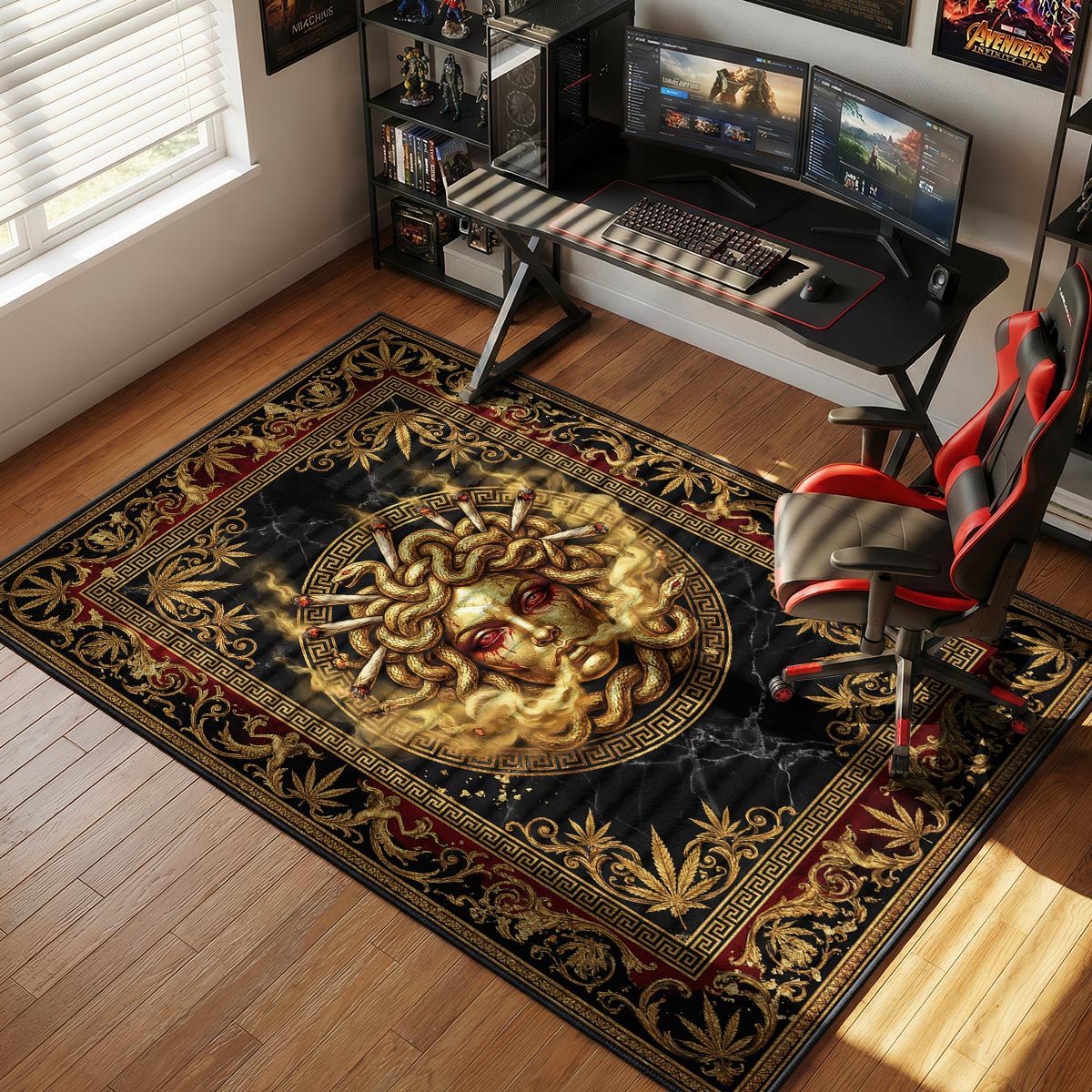 Versace Medusa Weed Rug - Streetwear Mat