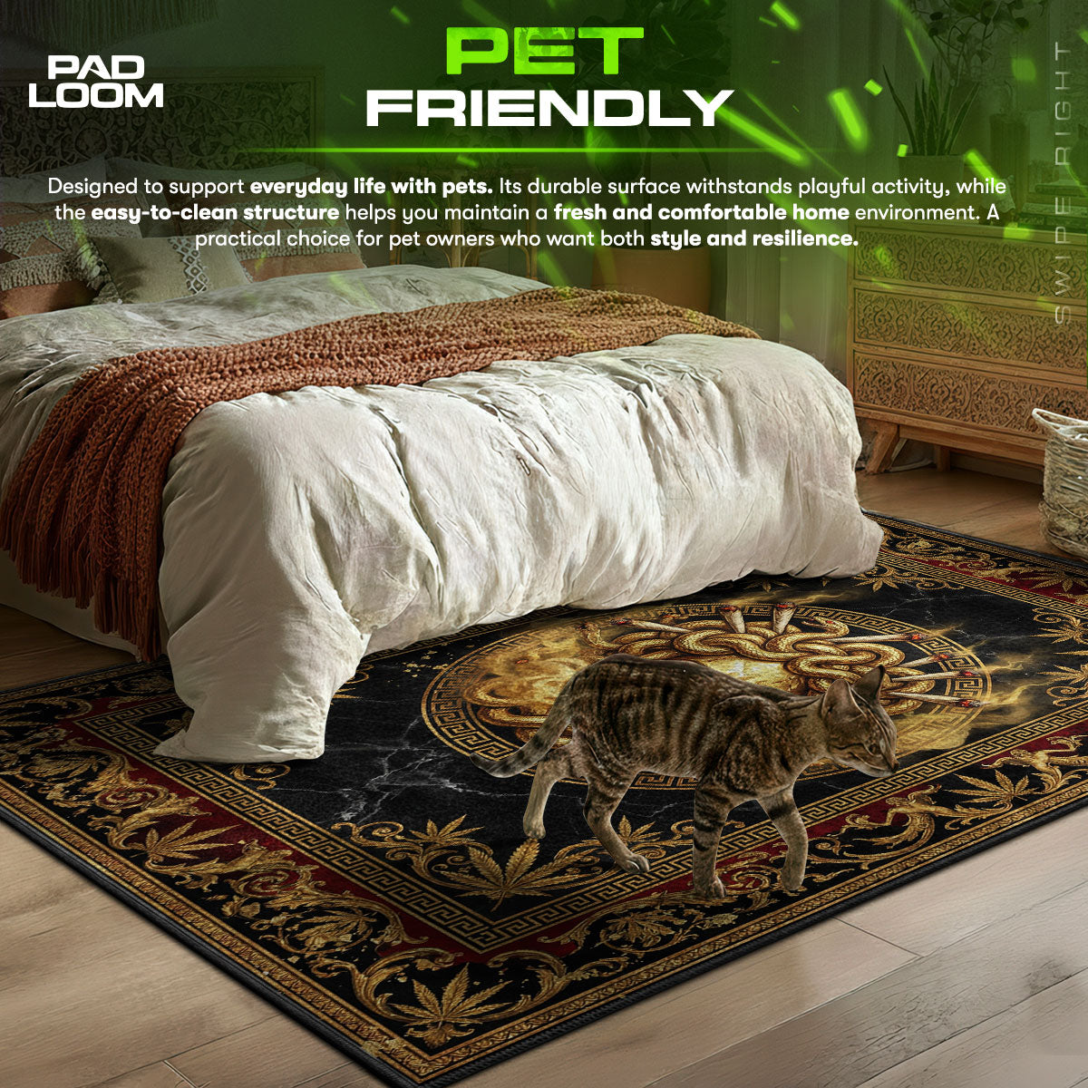 Versace Medusa Weed Rug - Streetwear Mat