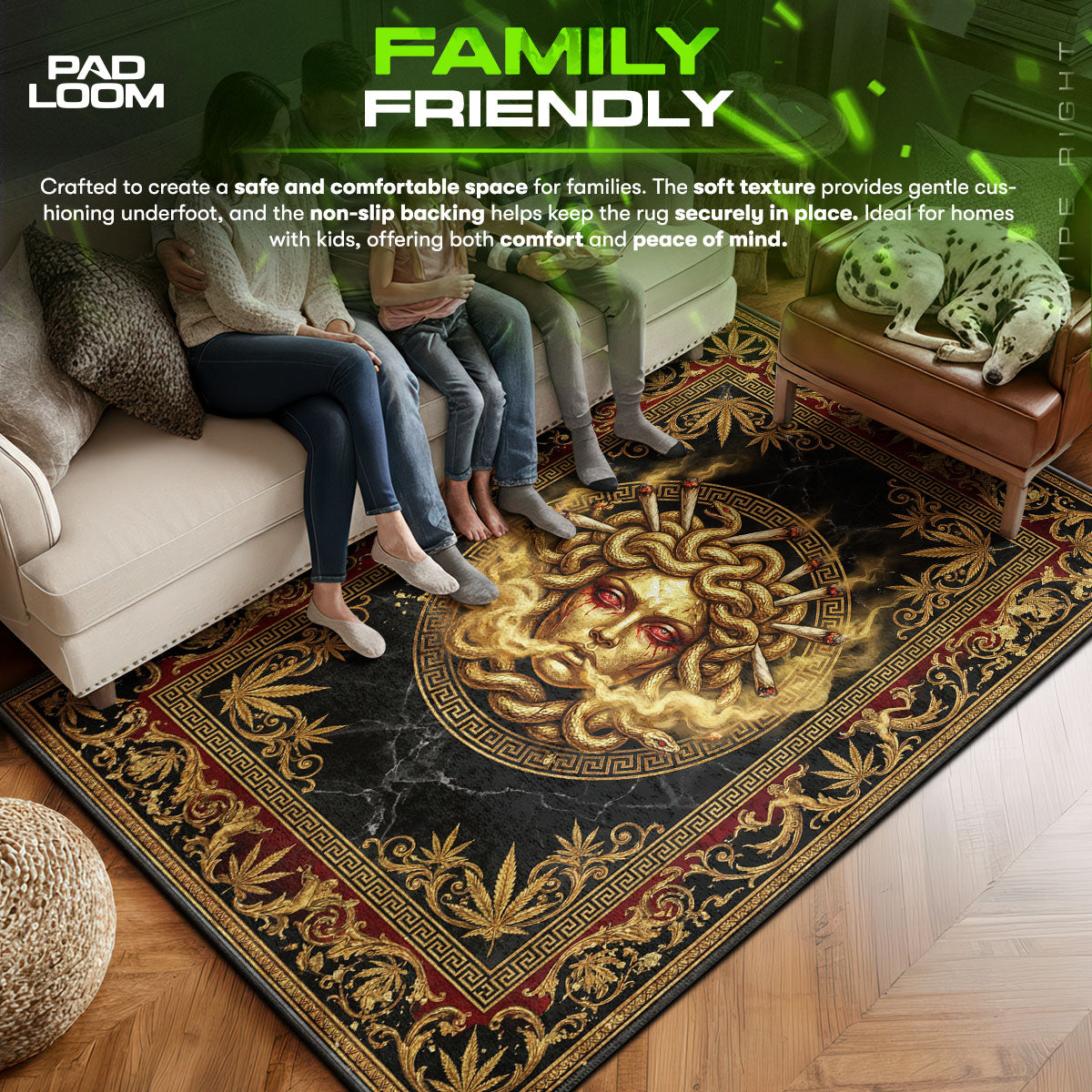 Versace Medusa Weed Rug - Streetwear Mat