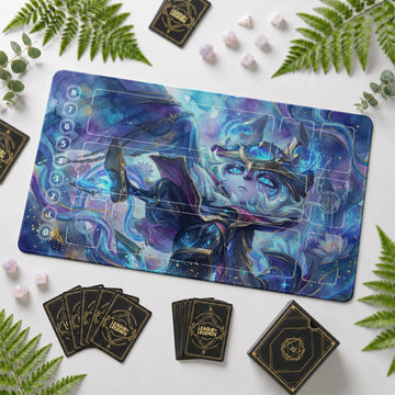 Vex Gloom Riftbound TCG playmat – zone-free full-art League of Legends game mat