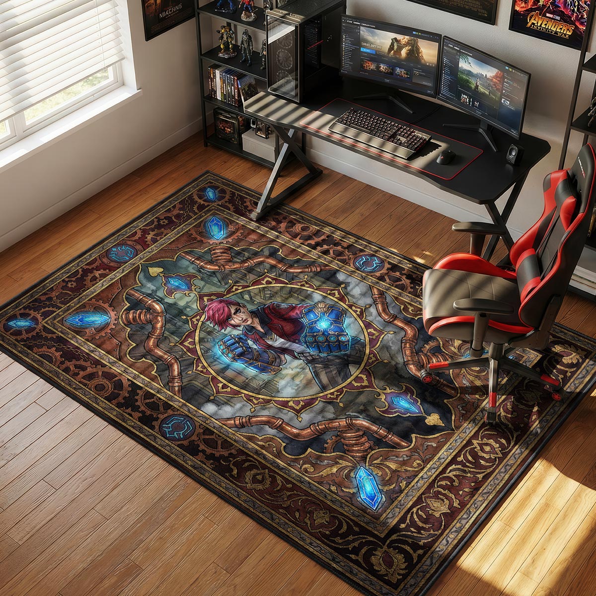 Vi Hextech Brawler Rug - League of Legends Chair Mat