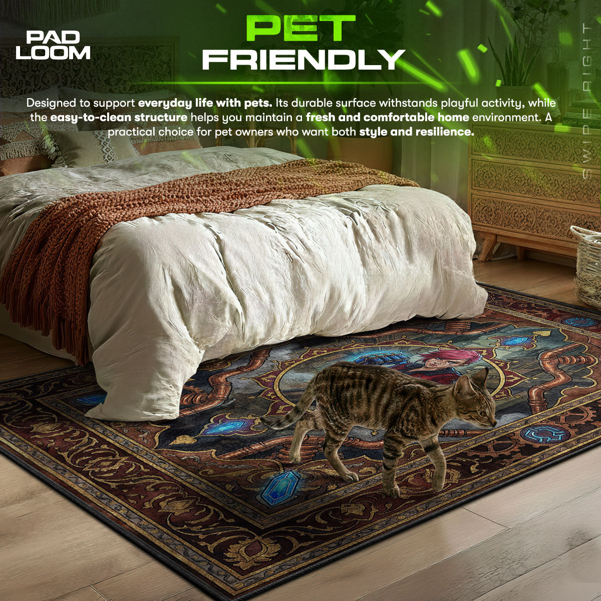 Vi Hextech Brawler Rug - League of Legends Chair Mat