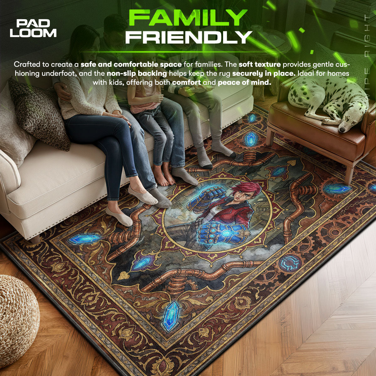 Vi Hextech Brawler Rug - League of Legends Chair Mat
