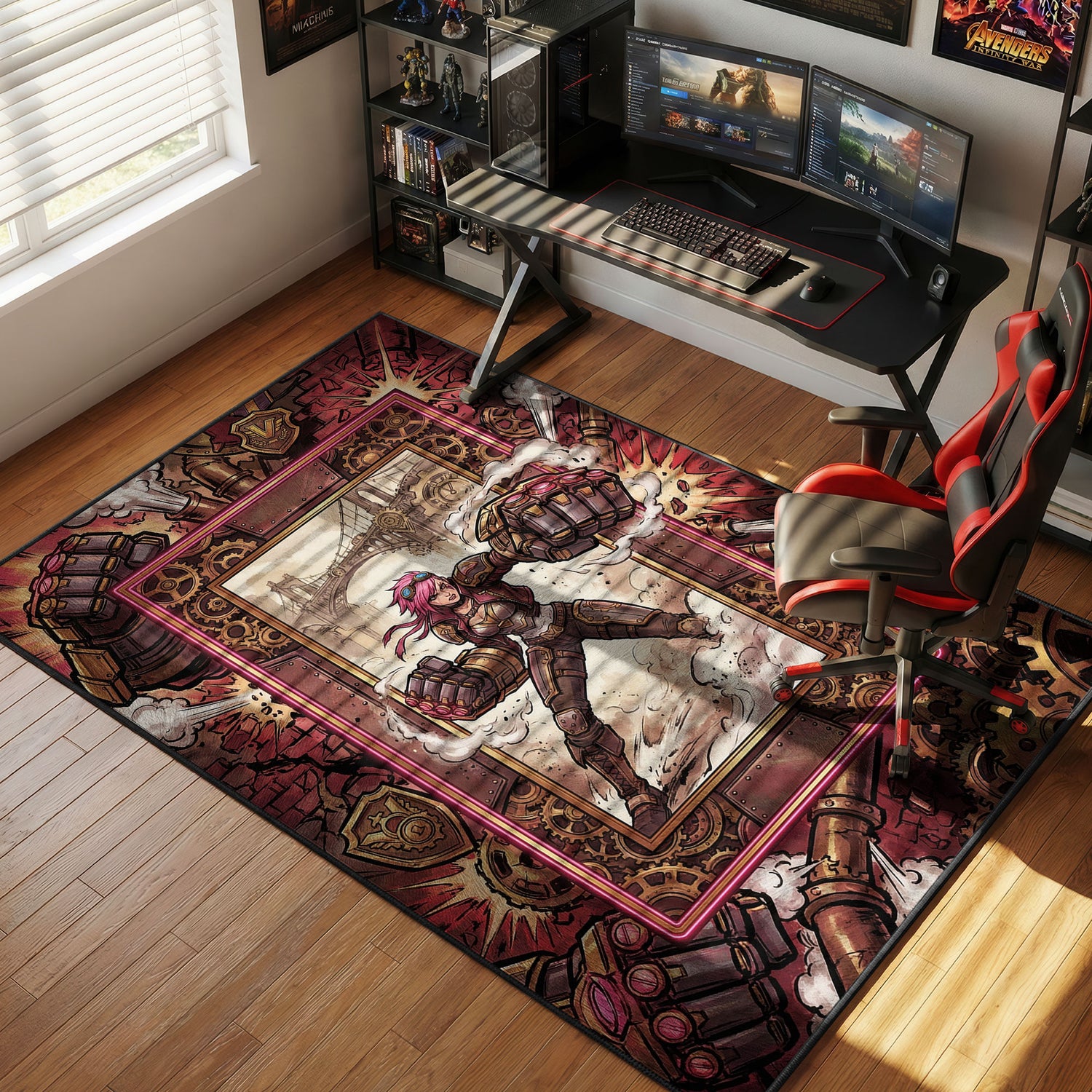 Vi Hextech Smash Rug - League of Legends Chair Mat
