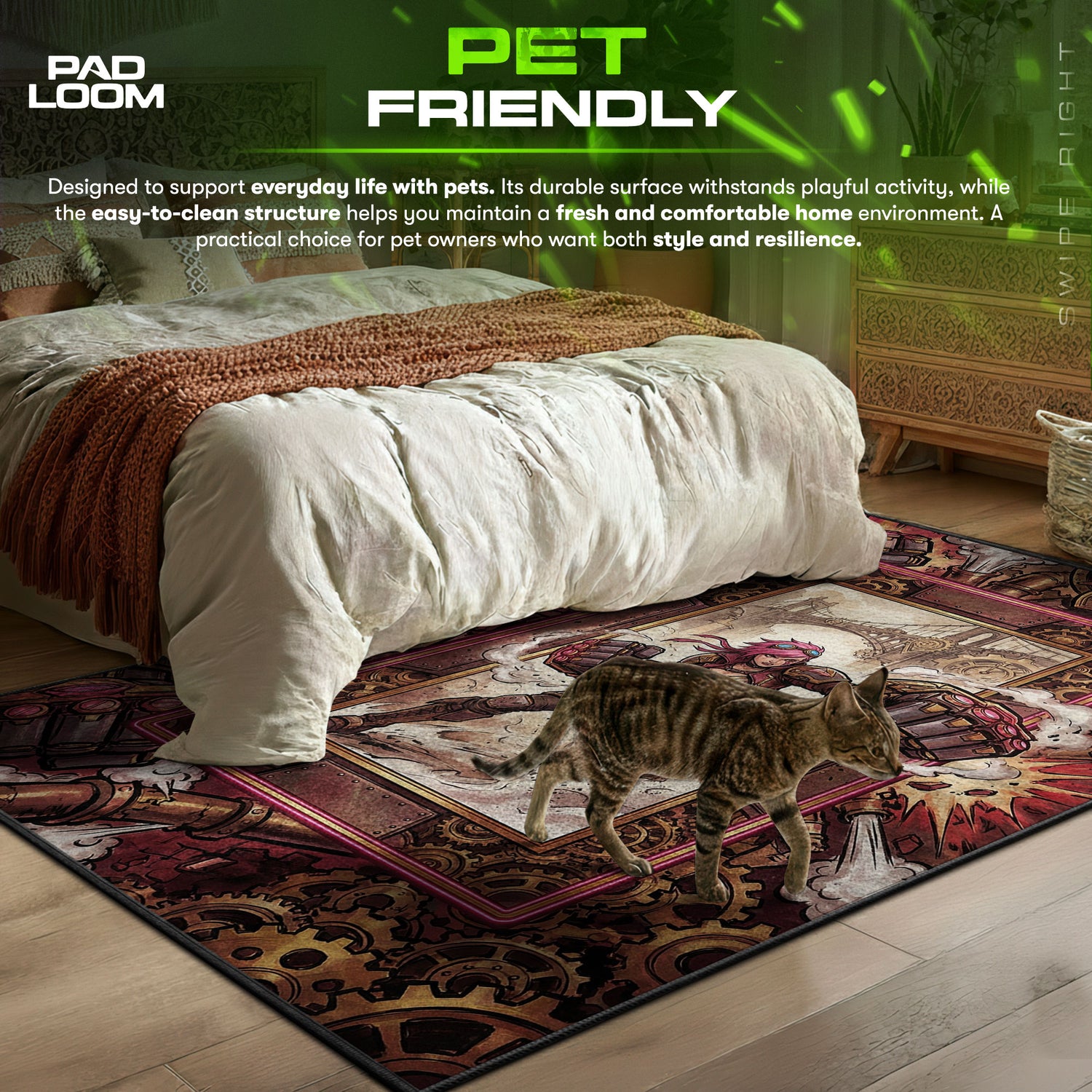 Vi Hextech Smash Rug - League of Legends Chair Mat